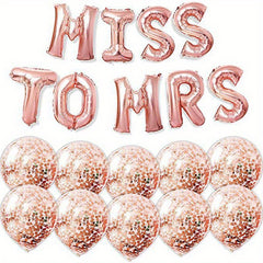 Rose Letter Balloon Banner for Bachelorette or Bridal Shower
