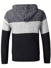 Men's Casual Hooded Cardigan Jacket Zip Up Sweater