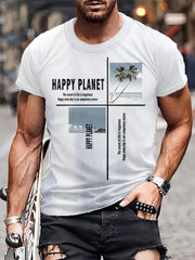 Beach Pattern T shirt Men's Street Style Tee Shirt For Summer