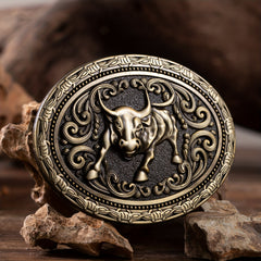Cowboy Belt Buckle Bull Head Novelty Buckle
