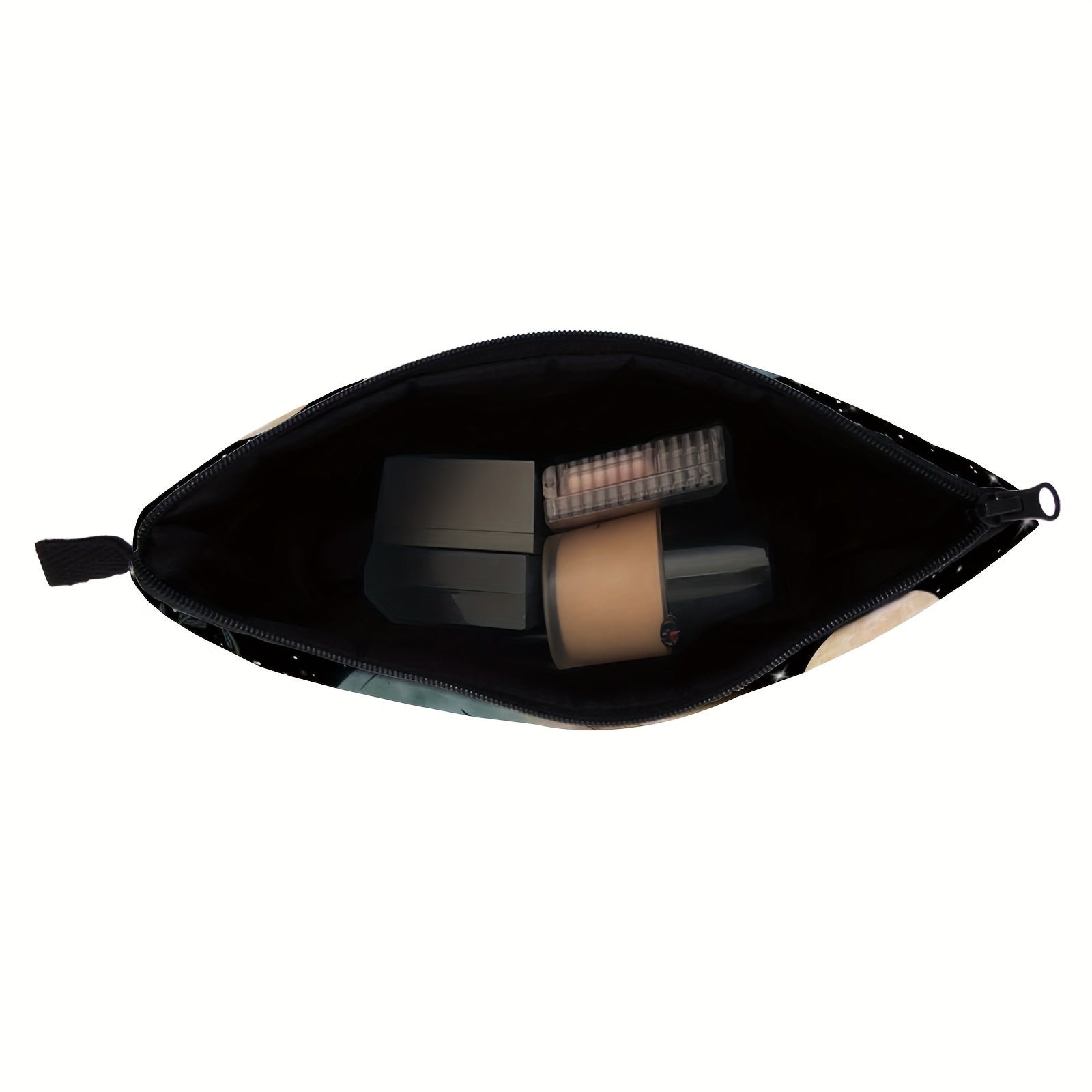 Portable Mushroom Print Makeup Bag Waterproof Cosmetic Case Travel Organizer