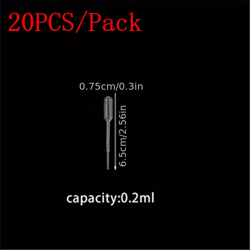 20pcs Plastic Resin Squeeze Pipettes for Silicone Mold Jewelry Making