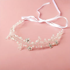 Flower Charm Hairband Rhinestone & Crystal Headband Bridal Wedding Accessory