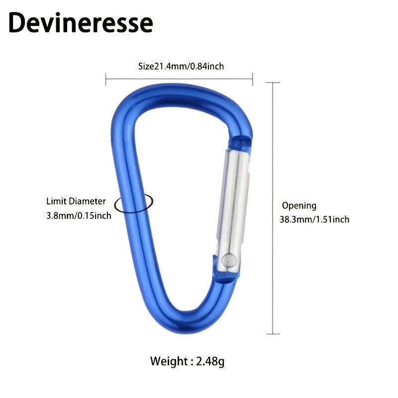 10pcs Mini Carabiner Keychains for Outdoor Camping & Daily Use