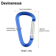 10pcs Mini Carabiner Keychains for Outdoor Camping & Daily Use