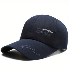 Canvas Extended Brim Baseball Cap Men's Women's Sunblock Hat