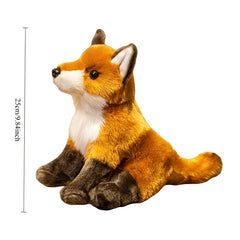 Realistic Fox Plush Toy Soft Orange & Stuffed Animal with Brown Ears