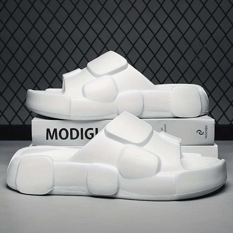 Men's Open Toe Platform Slides Anti-skid Slippers