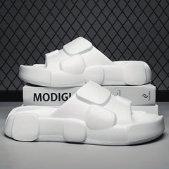 Men's Open Toe Platform Slides Anti-skid Slippers