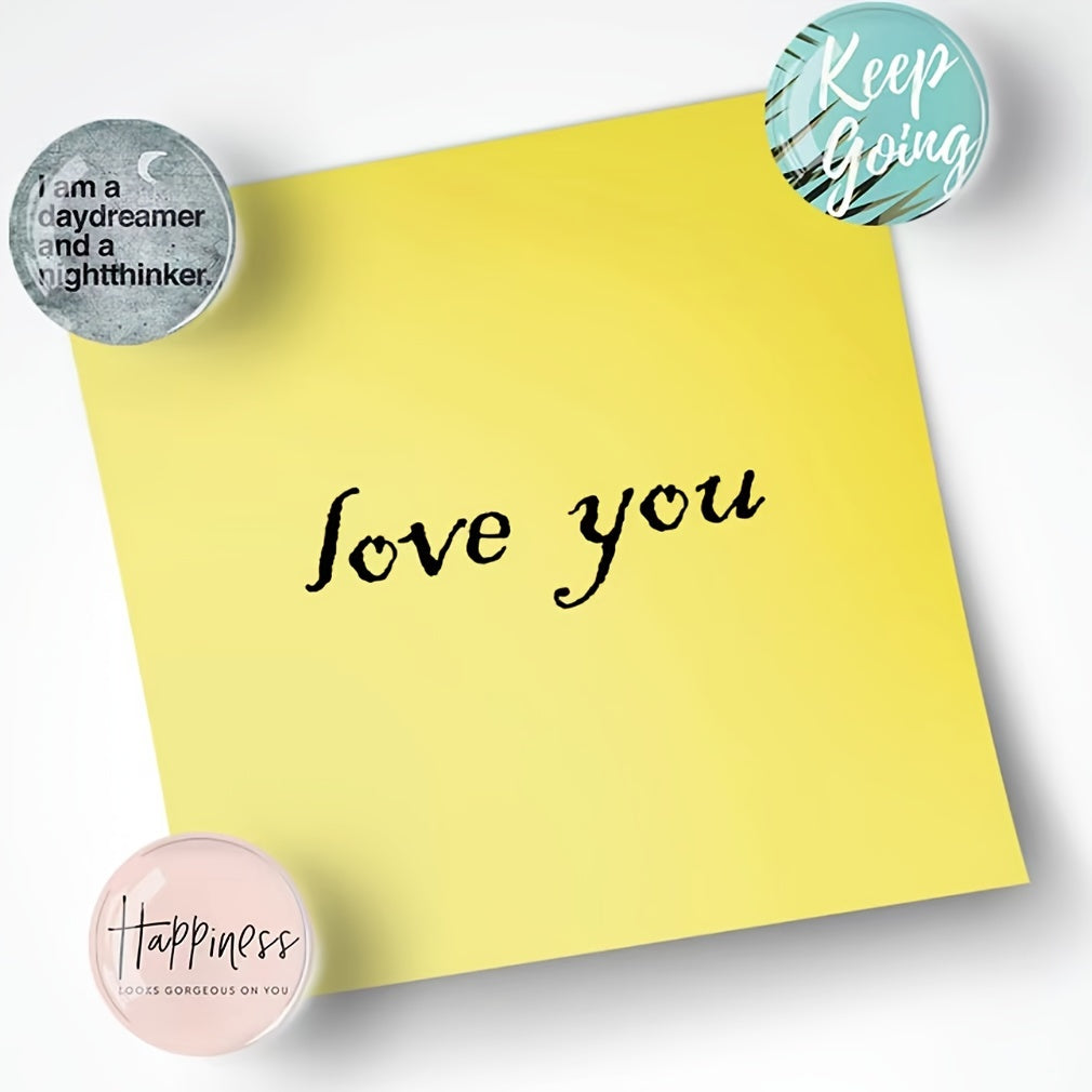 12pcs Small Fresh Inspirational Crystal Glass Refrigerator Sticker