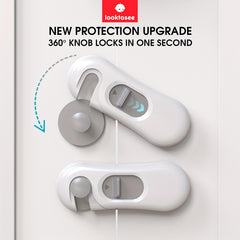 5pcs Child Safety Locks Cabinet Locks Baby Proofing Square Design