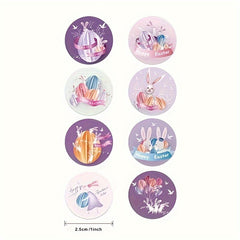 500pcs Easter Bunny Egg Cartoon Adhesive Seal Stickers