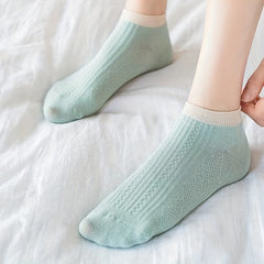 5 Pairs Lightweight Mesh Ankle Socks Women's Stockings