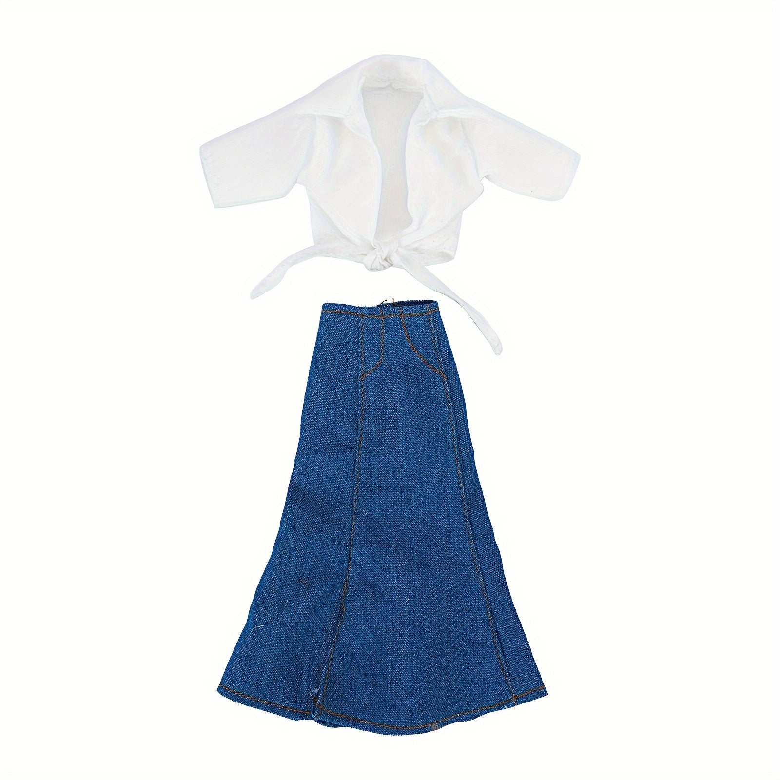 Mixed Dress Shirt and Skirt Princess Suit Doll Accessories Modern Girl Gift