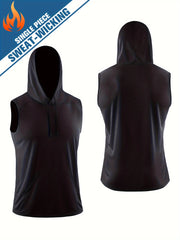 Men's Hooded Quick Drying Sports Vest Breathable Tank Top