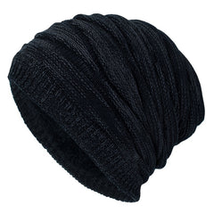Men's Slouchy Beanie Cap Knit Winter Hat Fleece Lined Warm Acrylic