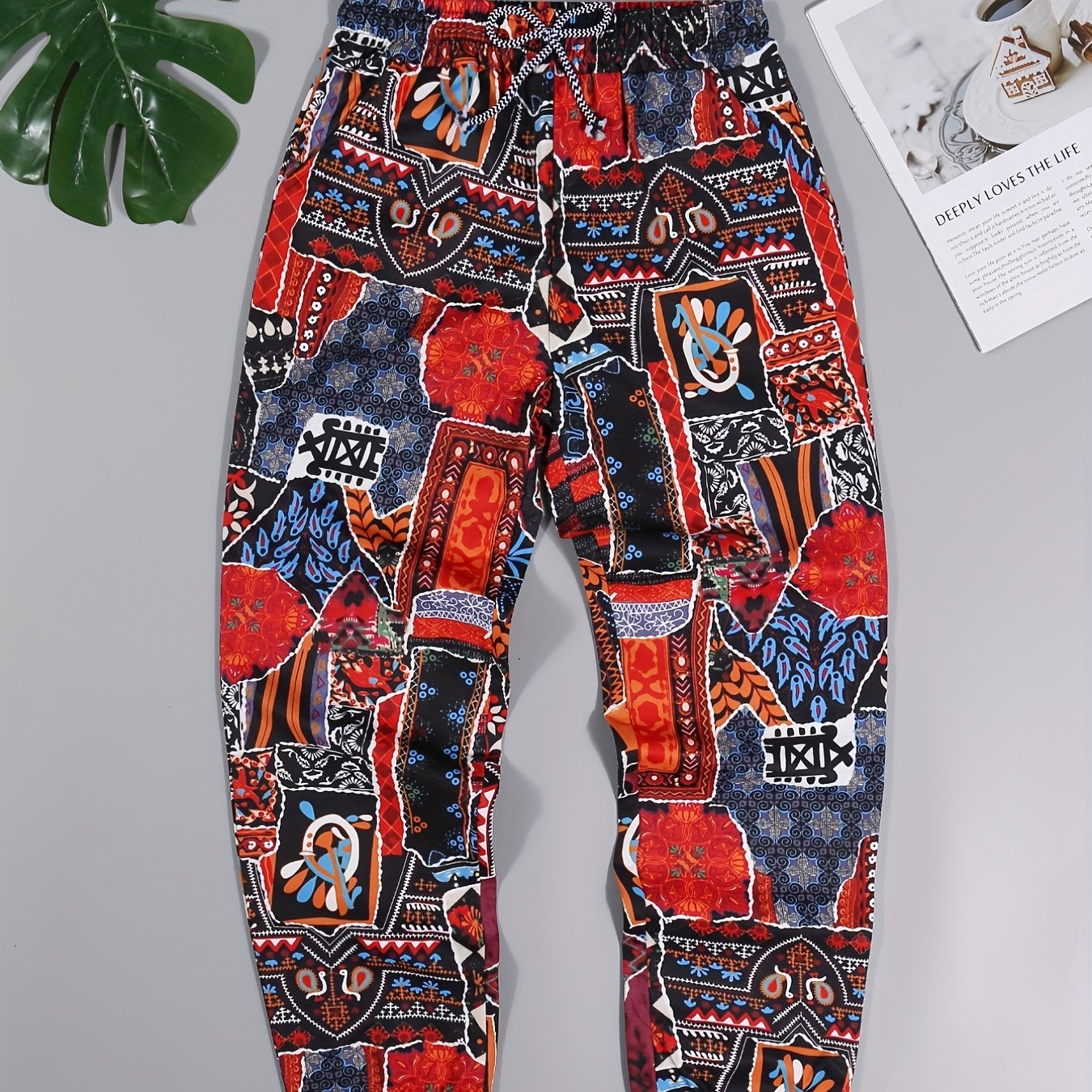 Boys Casual Ethnic Pattern Pants Spring Autumn Kids
