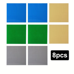 8pcs 25.4x25 ABS Baseplates for DIY Building Blocks