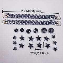 Gun Star Chain Shoe Decoration Set