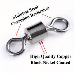 25pcs Copper/Stainless Fishing Swivels Saltwater 19-297lb