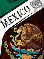 Mexican Eagle Snake Print Men's Graphic T-shirt Casual Tee