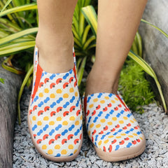 Women's Cartoon Printed Slip On Shoes Lightweight Comfy Travel Shoes