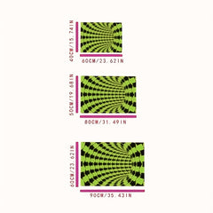 Waterproof Kitchen Runner Rug Green Swirl Print Diatom Mud Absorbent Mat