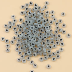 200pcs Heart Shaped Acrylic Beads for Bracelet Making