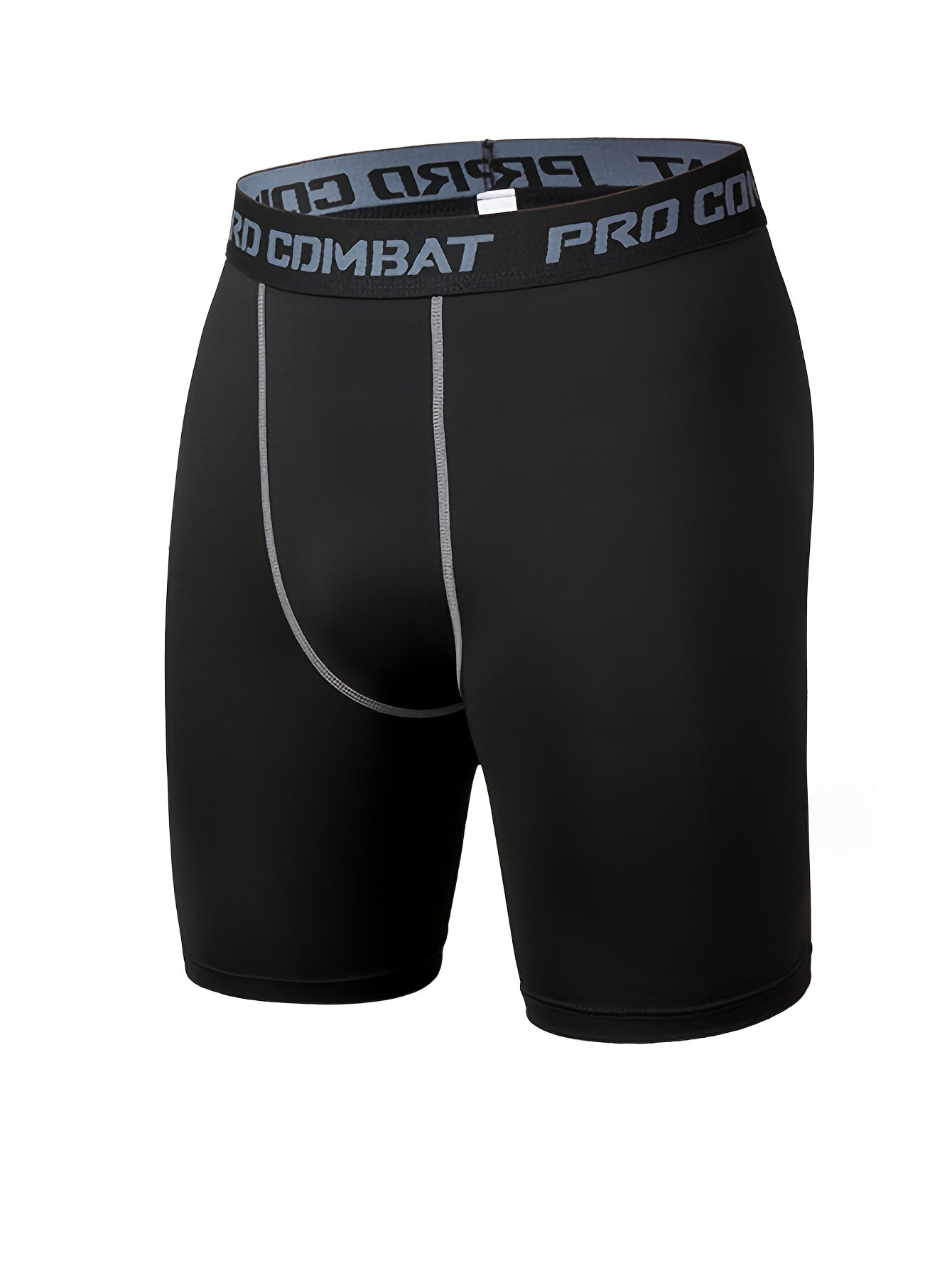 Men's Solid Compression Shorts High Stretch Active Bottom