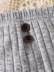 Baby Knit Ribbed Leggings 3pcs Set Spring Autumn Trousers
