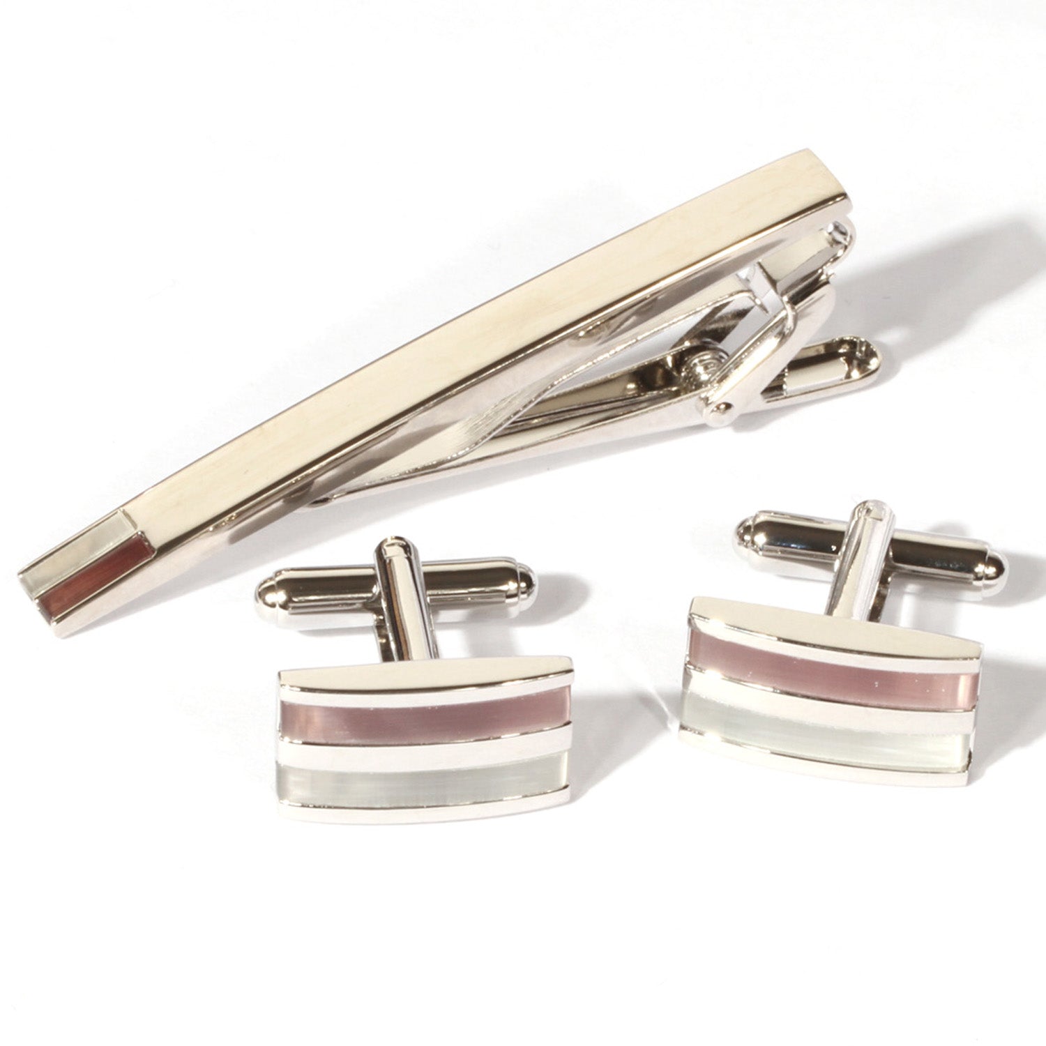 Men's Cufflinks Tie Clip Set - Ideal Gift for Him - Birthday Present