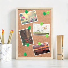20pcs Green Leaves Push Pins Decorative Board Tacks for Photos Wall