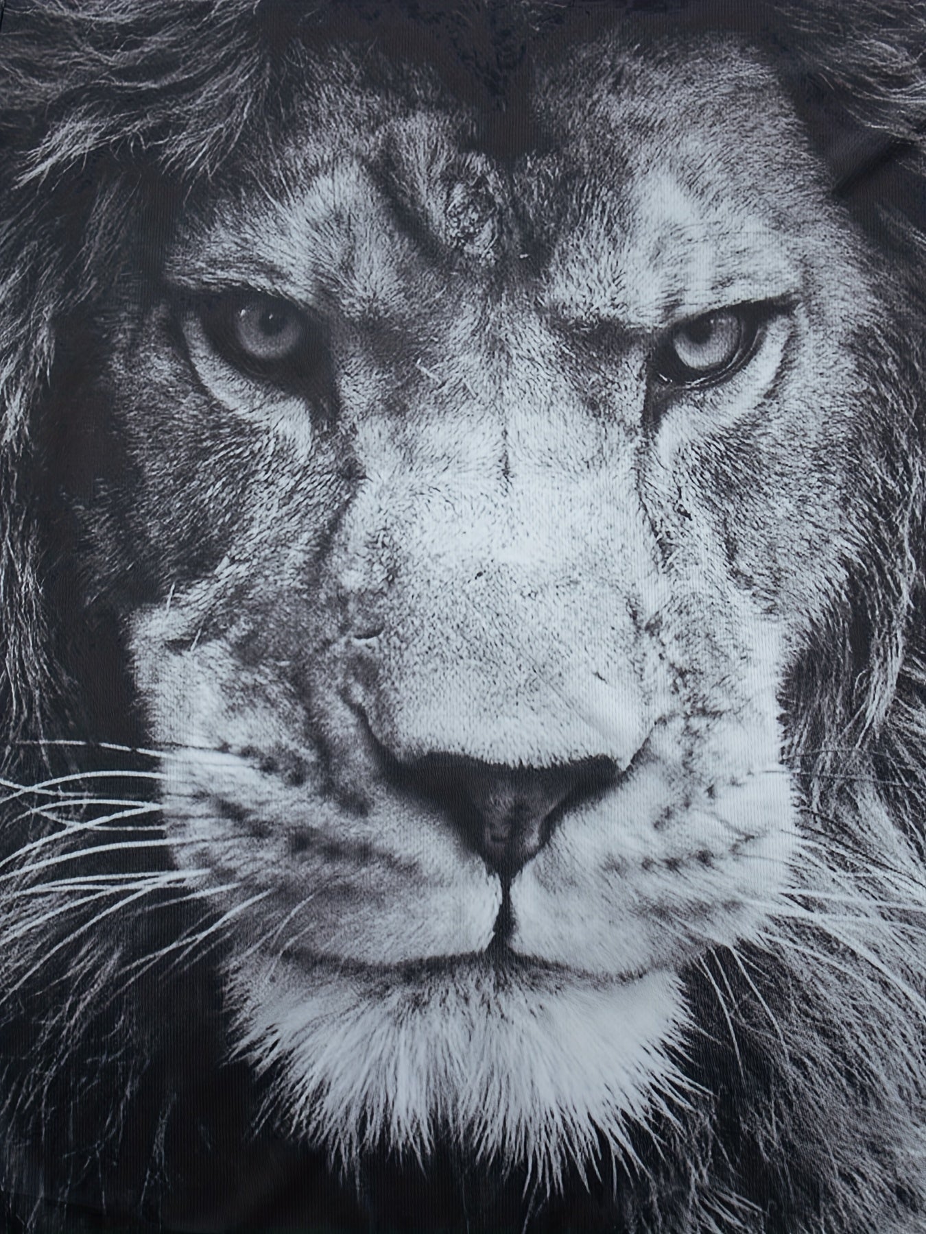 3D Lion Print T-Shirt for Men, Crew Neck Tee for Summer