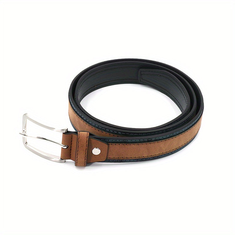 Men's PU Leather Pin Buckle Belt Casual Jeans Belt
