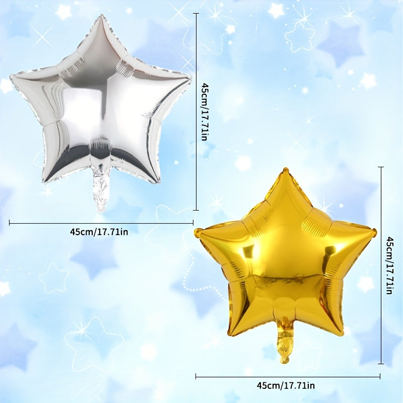 5pcs 18 inch Pentagram Birthday Party Balloons Set