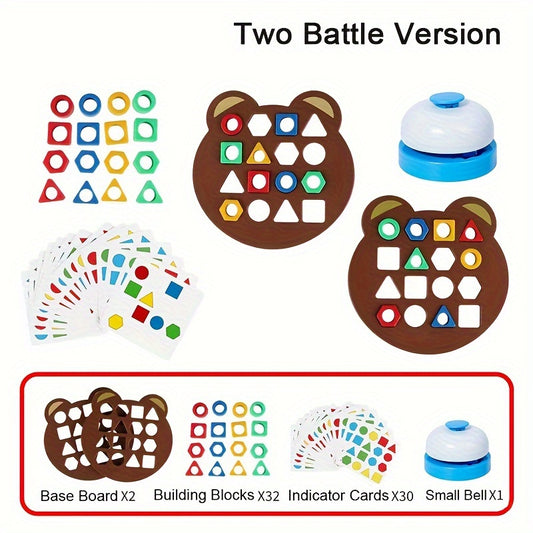 Bear Shape Matching Toys for Kids - Educational Building Blocks