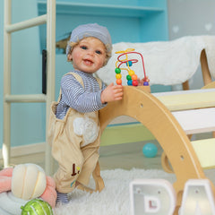 Rubber Boy Baby Doll Hair Simulation Play House Toy Gift