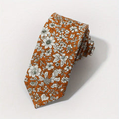 Men's Floral Print Pattern Party Style Tie