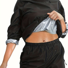 Women's Sweat Sauna Long Sleeve Jacket - Workout Activewear