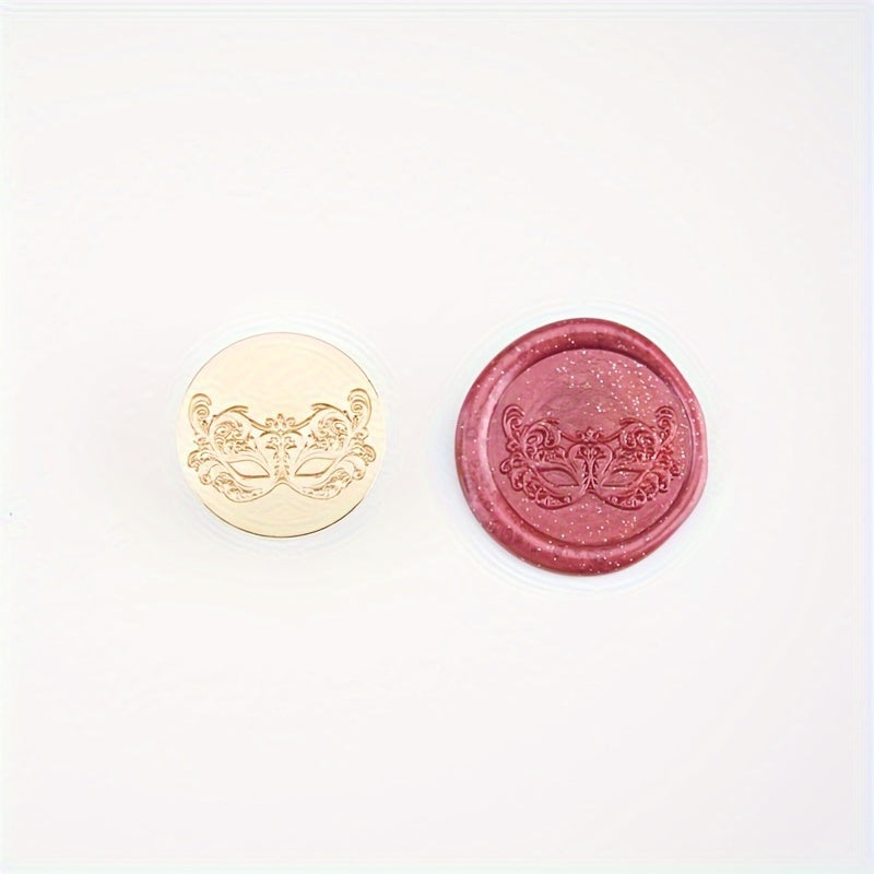 Brass Seal with Fairy Mask Pattern - Gift & Wine Packaging