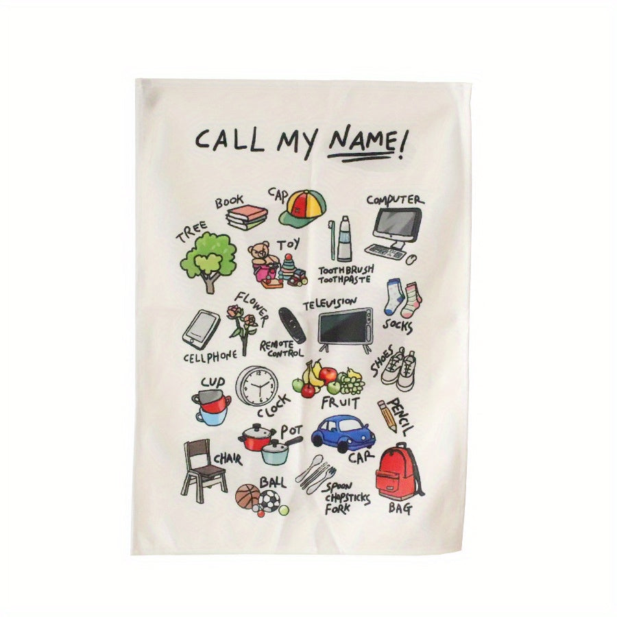 Cognition Alphanumeric Hanging Cloth for Toddler Bathroom Decor