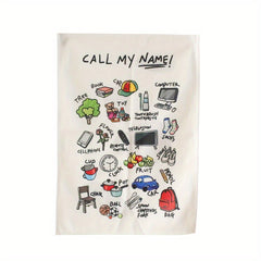 Cognition Alphanumeric Hanging Cloth for Toddler Bathroom Decor