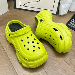 Women's Platform Clogs Closed Toe Wedge Slide Sandals