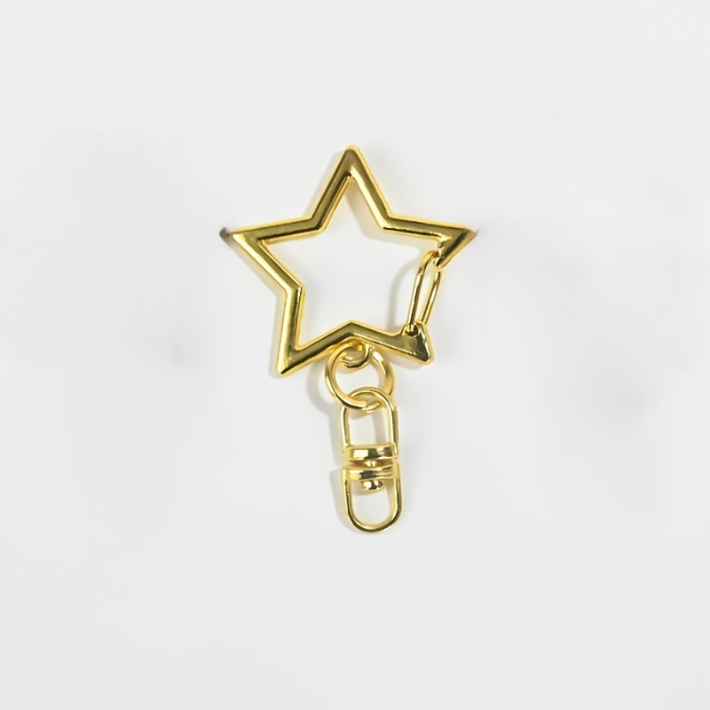 Pentagram Metal Keychain Pendant DIY Accessories Alloy Buckle
