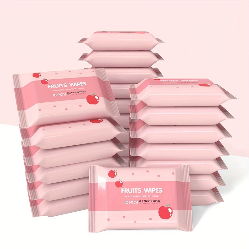 10 Disposable Wet Tissues for Baby Hand & Mouth Cleaning