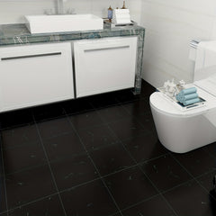 5pcs Marble Peel and Stick Floor Tiles - Waterproof & Easy Install