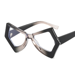Y2K Polygon Cat Eye Eyeglass Frame Light Blocking Glasses