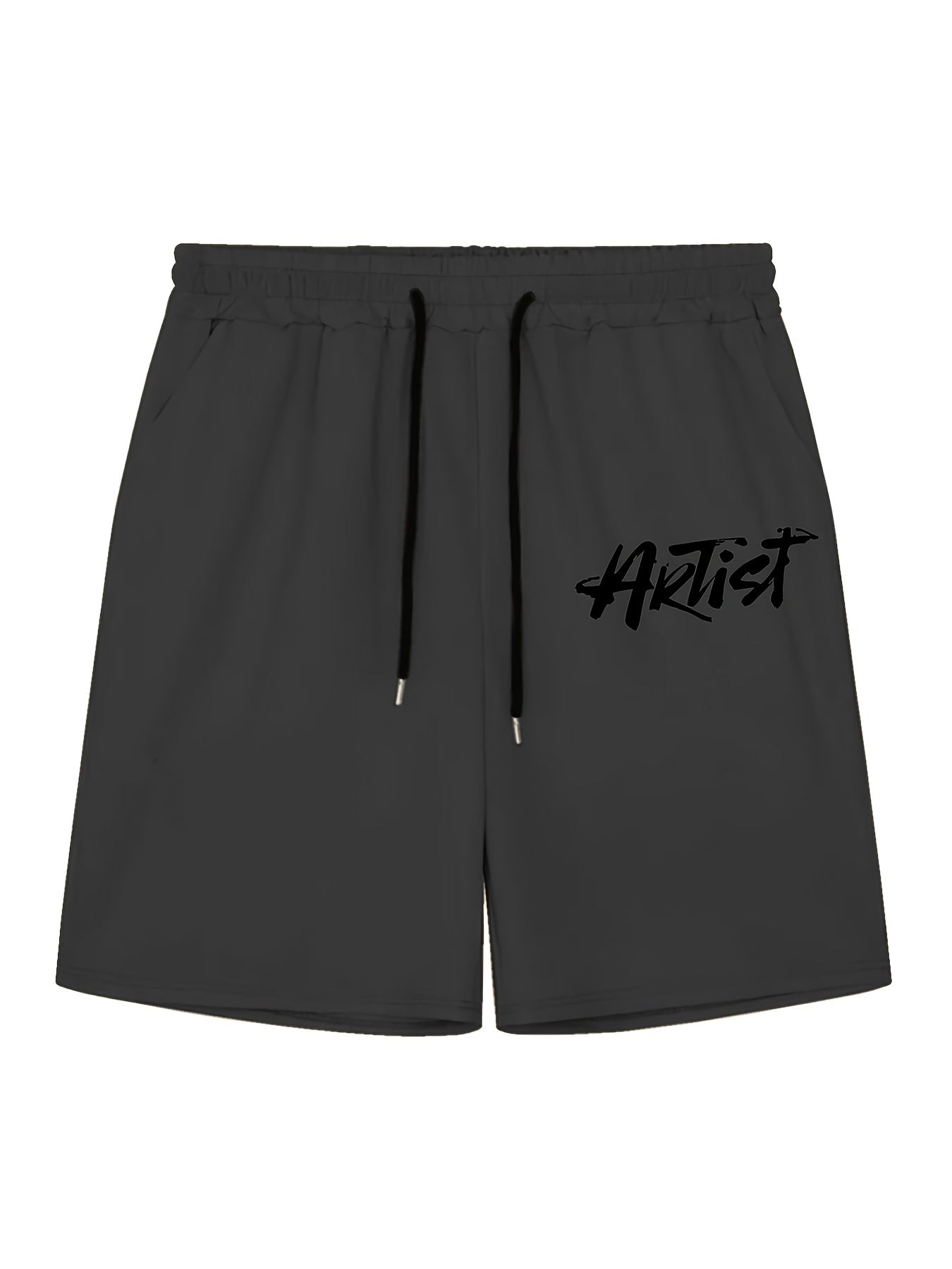 Men's Casual Sports Loose GOOD INTENTIONS Graphic Pocket Elastic Waist Drawstrin