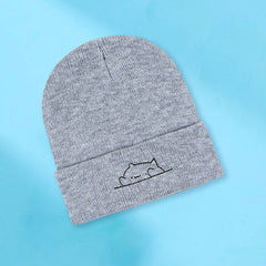 Cartoon Embroidery Knitted Hat