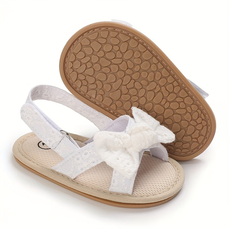 Bowknot Open Toe Sandals for Baby Girls Soft Sole Anti skid